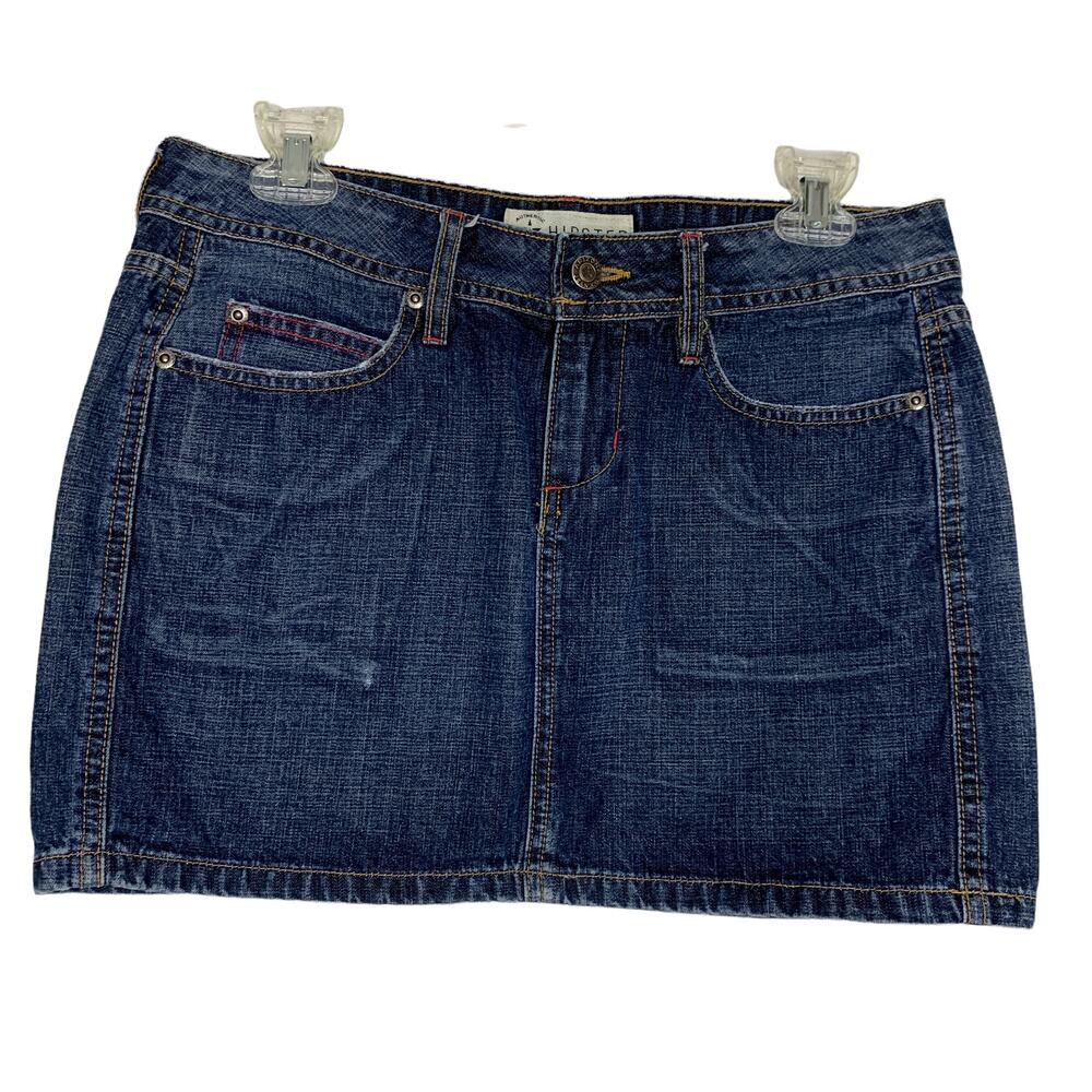 Arizona Hipster Low Rise Micro Mini Denim Jean Skirt Size 7